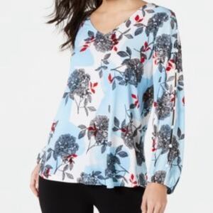 ALFANI Blouse with button detail sleeves
